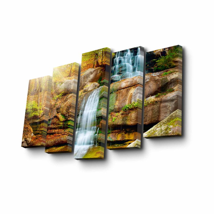 Wallity Cuadro Decorativo en Lienzo 5 Piezas 5PUC-034 Multicolor